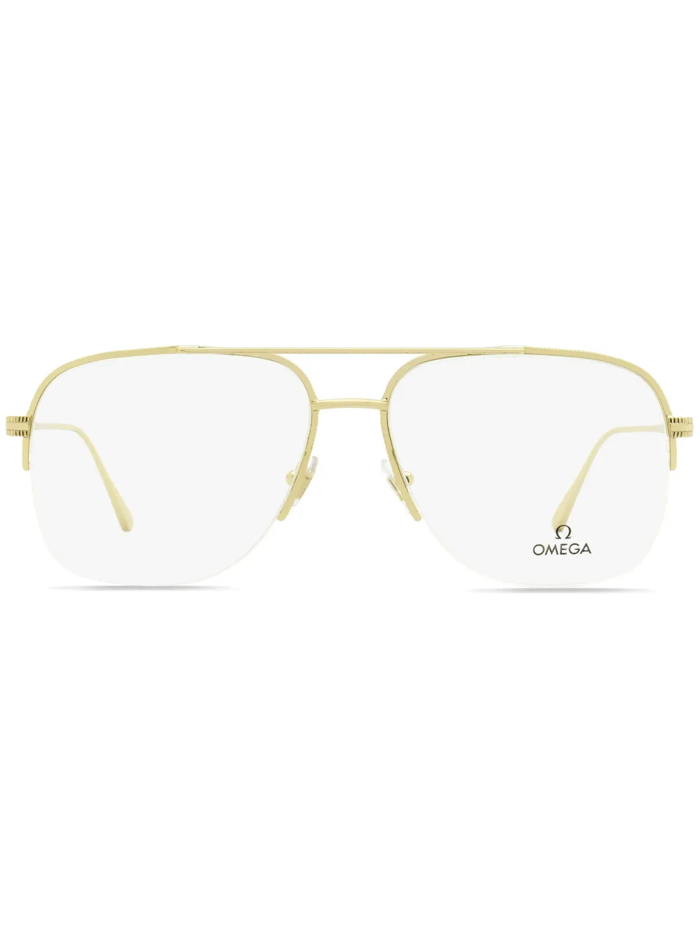 

Очки-пилоты в безободковой оправе OMEGA EYEWEAR, золотой