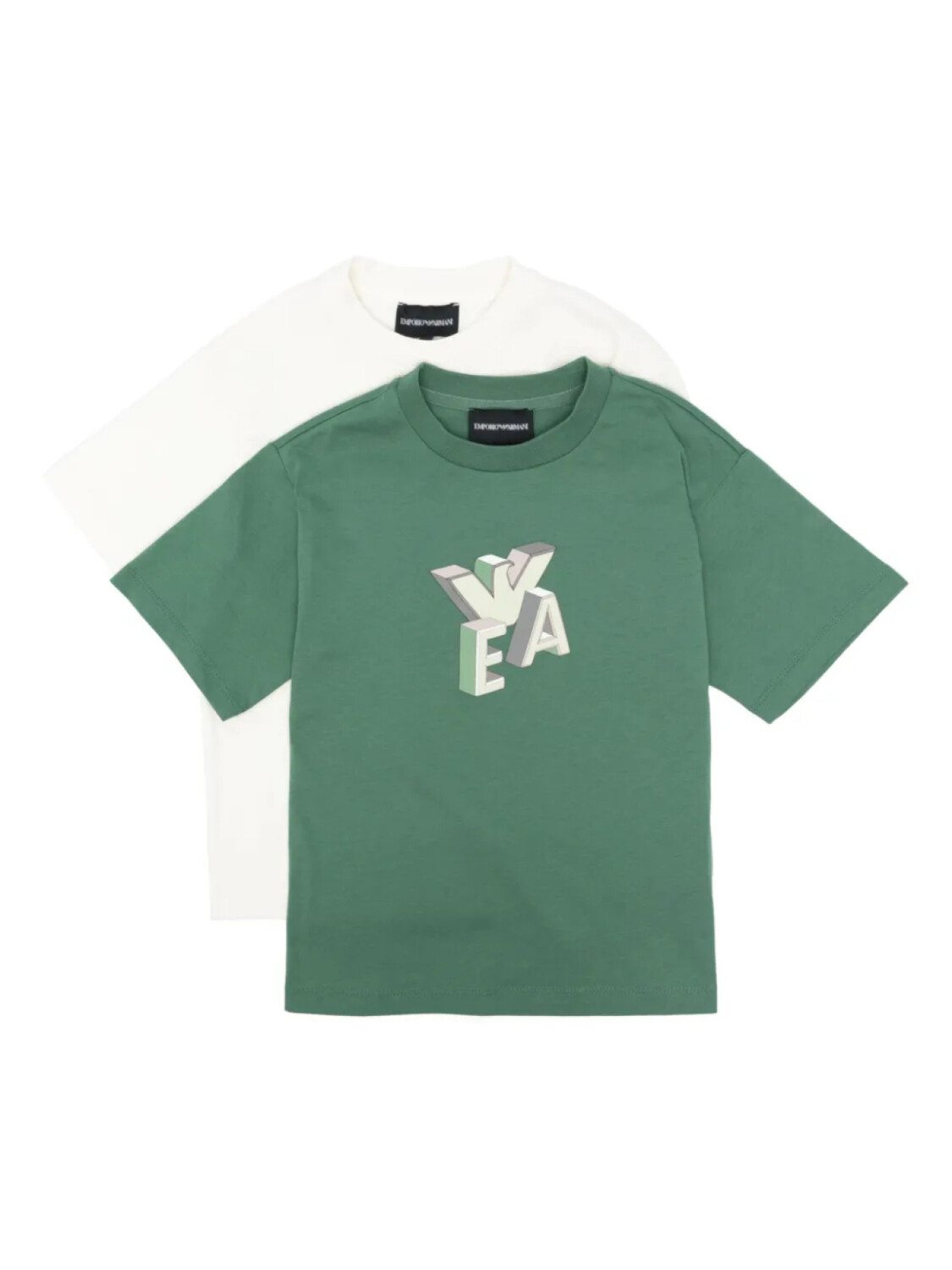 

Emporio Armani Kids комплект из двух футболок с логотипом, белый