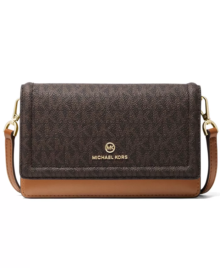 

Телефонная сумка-кроссбоди Logo Jet Set Charm Michael Kors, коричневый