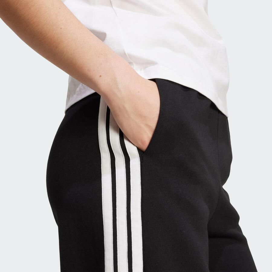 Широкие флисовые брюки adidas с тремя полосками — фото 4