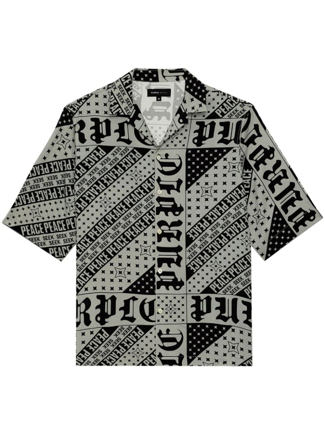 

Рубашка на пуговицах с флагом Bandana Purple Brand, серый