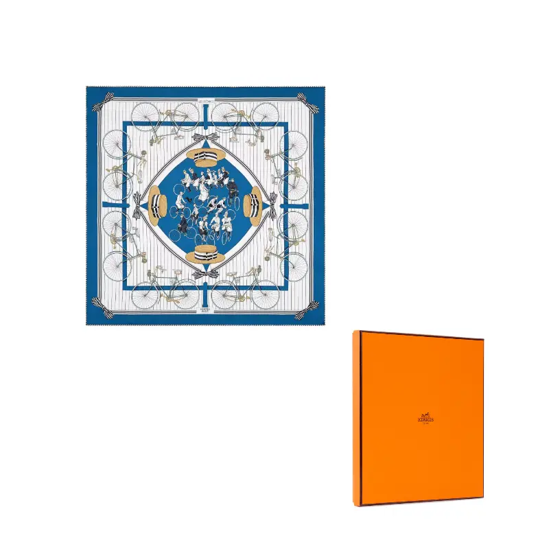 

HERMES Шёлковый платок, Dark Blue