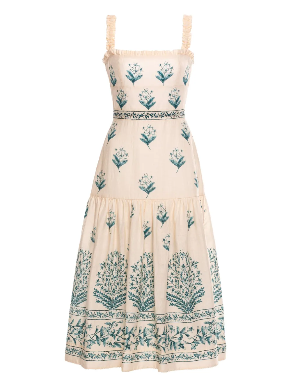 

Платье Nispero Ceiba с оборками и цветочным принтом AGUA BY AGUA BENDITA, белый