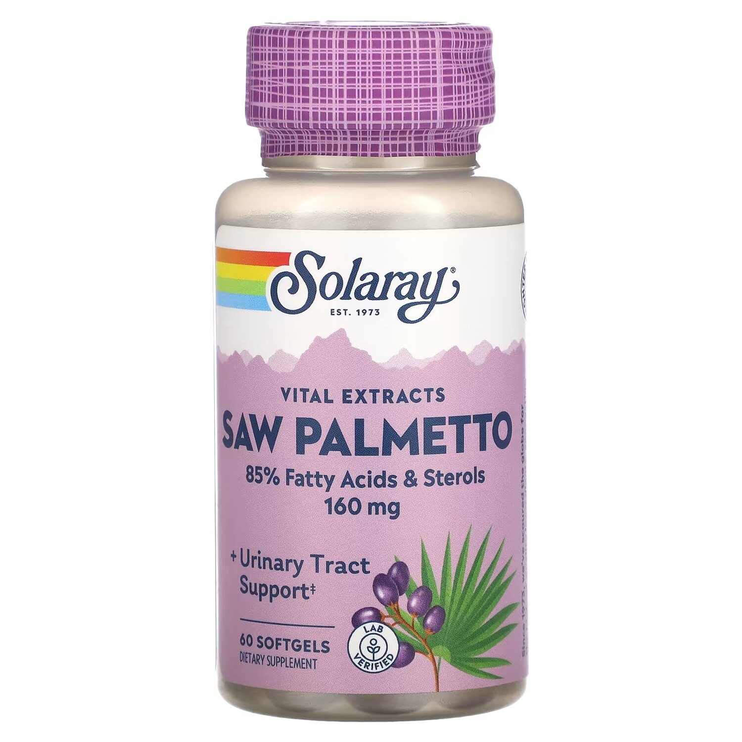 

Добавка Solaray Vital Extracts Saw Palmetto 160 мг, 60 таблеток