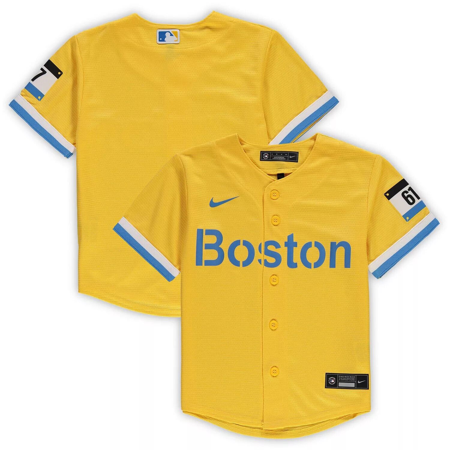 

Реплика команды Nike Gold Boston Red Sox 2021 MLB City Connect для дошкольников Nike