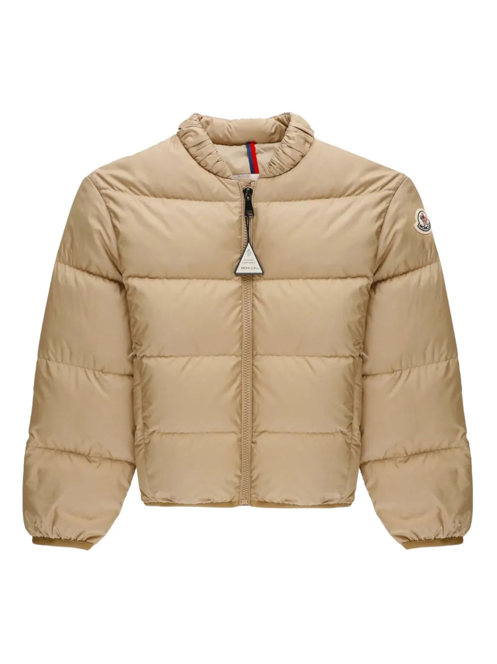 

Стеганая куртка с круглым вырезом Moncler Enfant, нейтральный