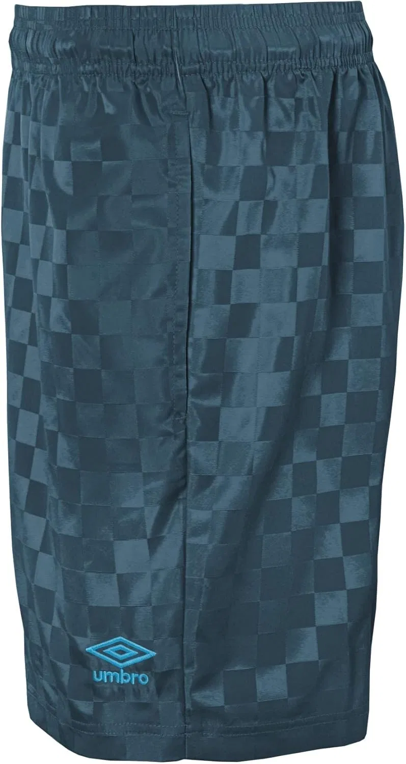 Детские шорты Umbro с клетчатым рисунком, Stargazer/Blue Jewel — фото 2