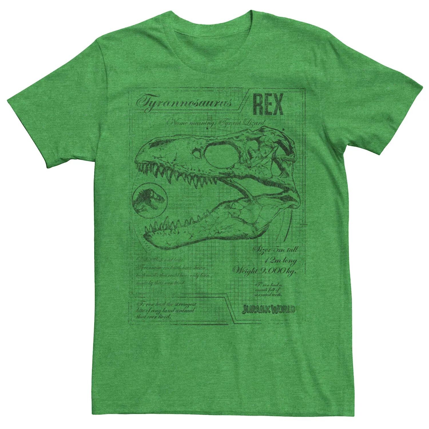 

Мужская футболка Jurassic World Two T-Rex с винтажным рисунком Licensed Character