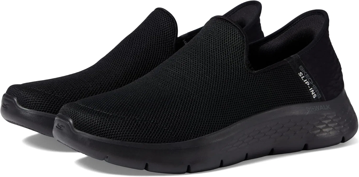 Мужские слипоны Skechers Go Walk Flex No Hands, Blacks. — фото 3