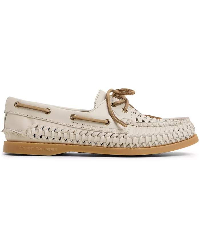 Женские туфли-лодочки AO с круглым носком и плетением на 2 люверса Sperry, слоновая кость/кремовый — фото 2