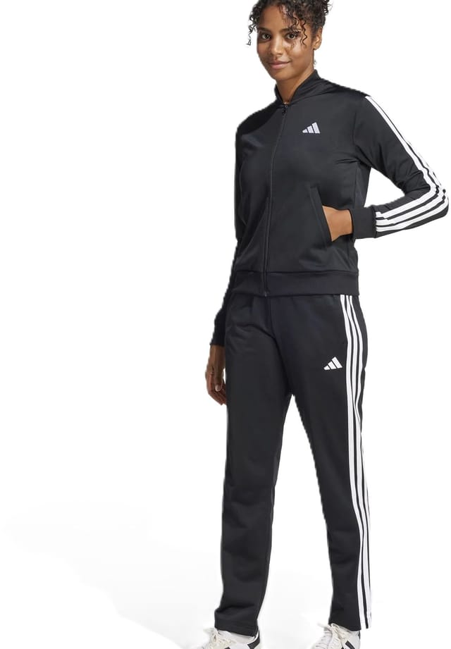 Спортивный костюм с воротником-стойкой Adidas, черный — фото 2