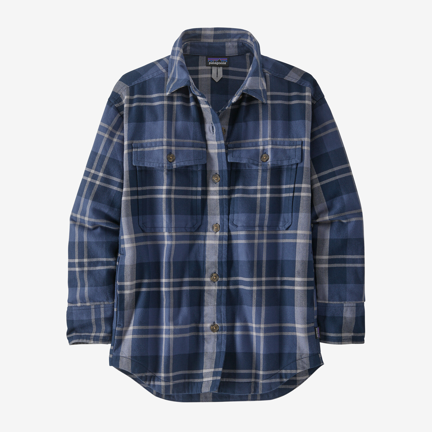 

Женская фланелевая футболка тяжелого веса Fjord Patagonia, цвет Bristlecone: New Navy