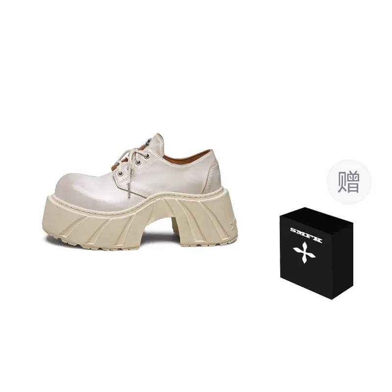 SMFK Женские повседневные туфли Casual Single Shoes Snow Mountain White - Snow Mountain White в подарок, цвет Snow Mountain White-Gift