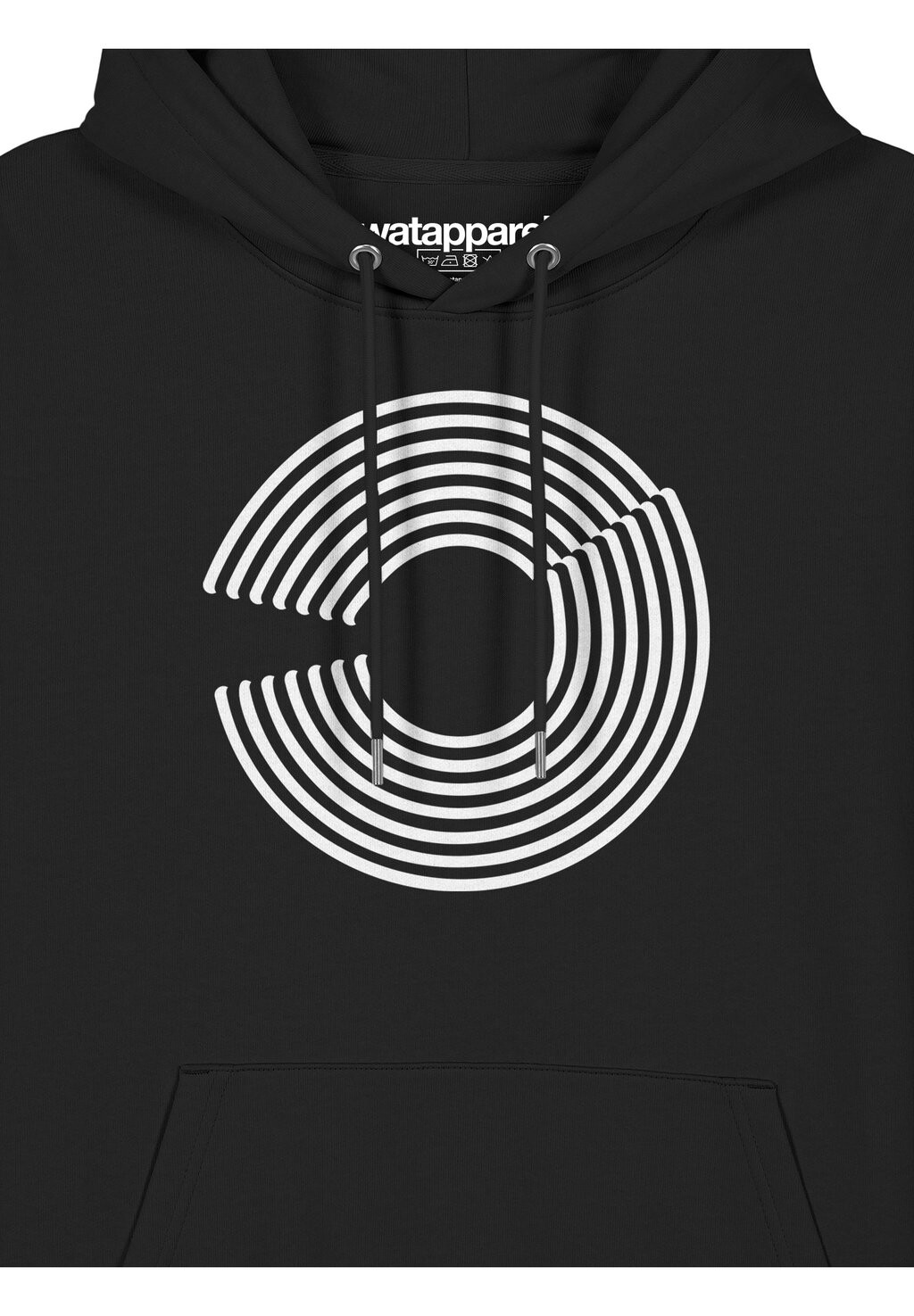 

Толстовка с капюшоном ABSTRACT watapparel, черный