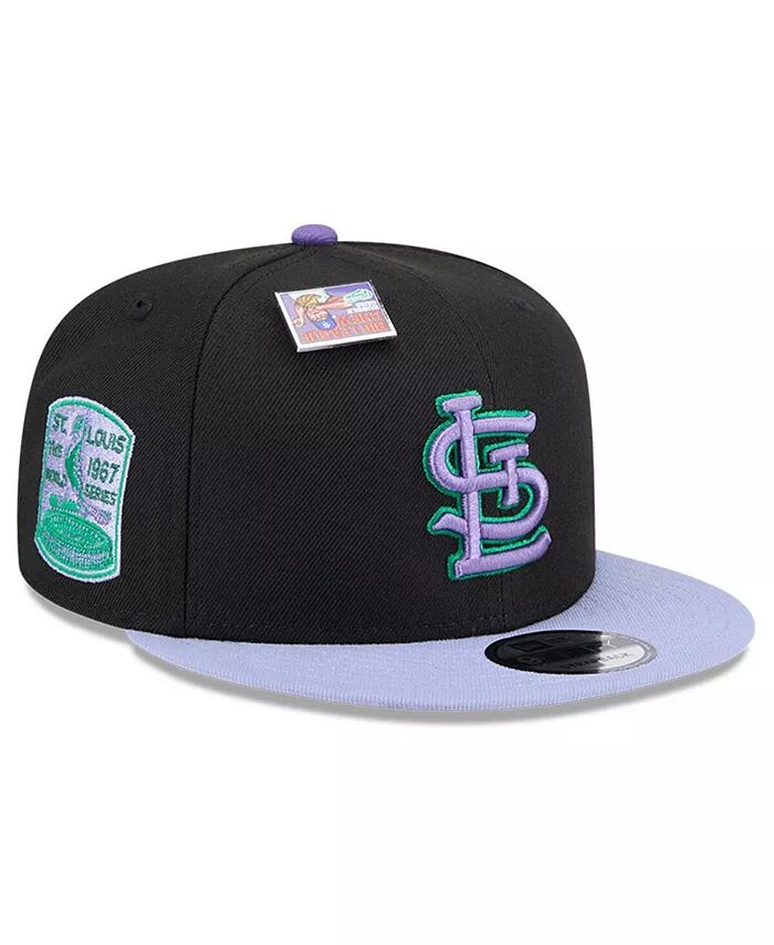 

Мужская черная/фиолетовая кепка St. Louis Cardinals Grape Big League Chew Flavor Pack 9FIFTY Snapback Hat New Era, черный