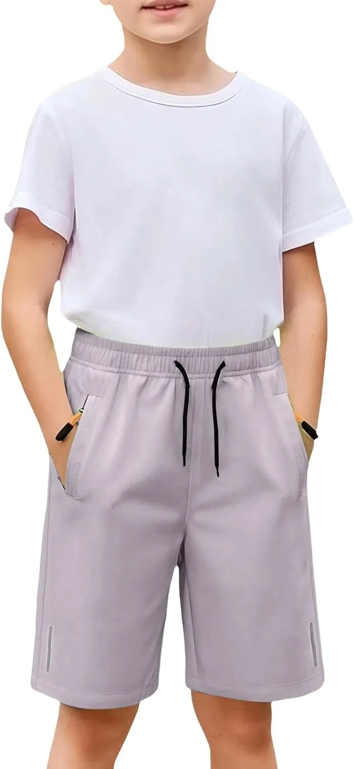 Шорты для мальчиков и девочек Quick Dry Athletic Shorts, Light Ashy