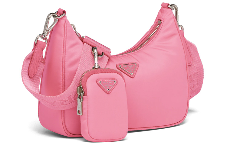 

Нейлоновая сумка через плечо 3 в 1 Сумка через плечо Женская розовая PRADA