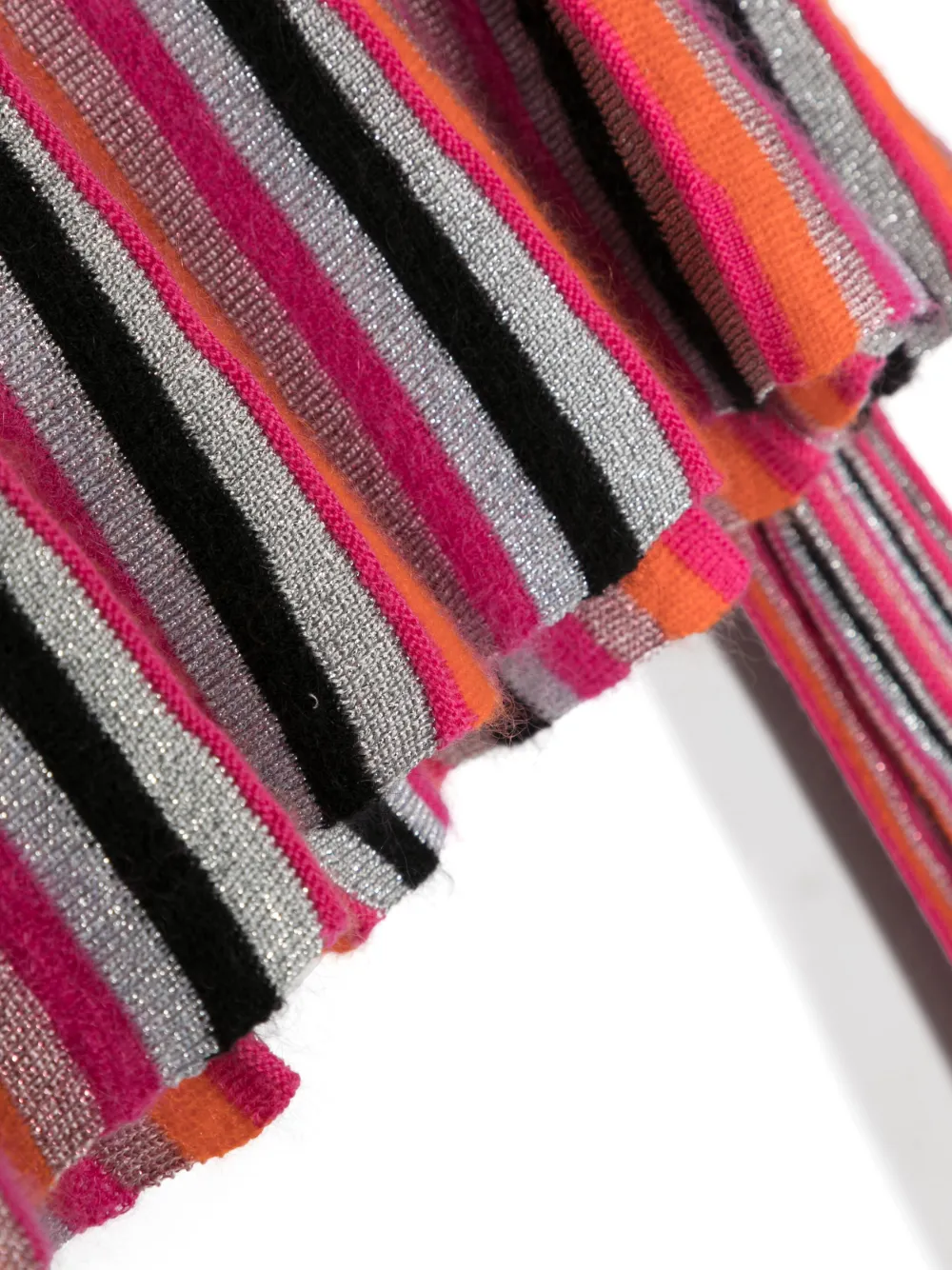 Полосатый джемпер вязки интарсия Missoni Kids, розовый — фото 3