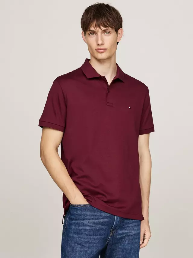 

Поло Tommy Hilfiger Liquid Regular Fit, цвет maroon