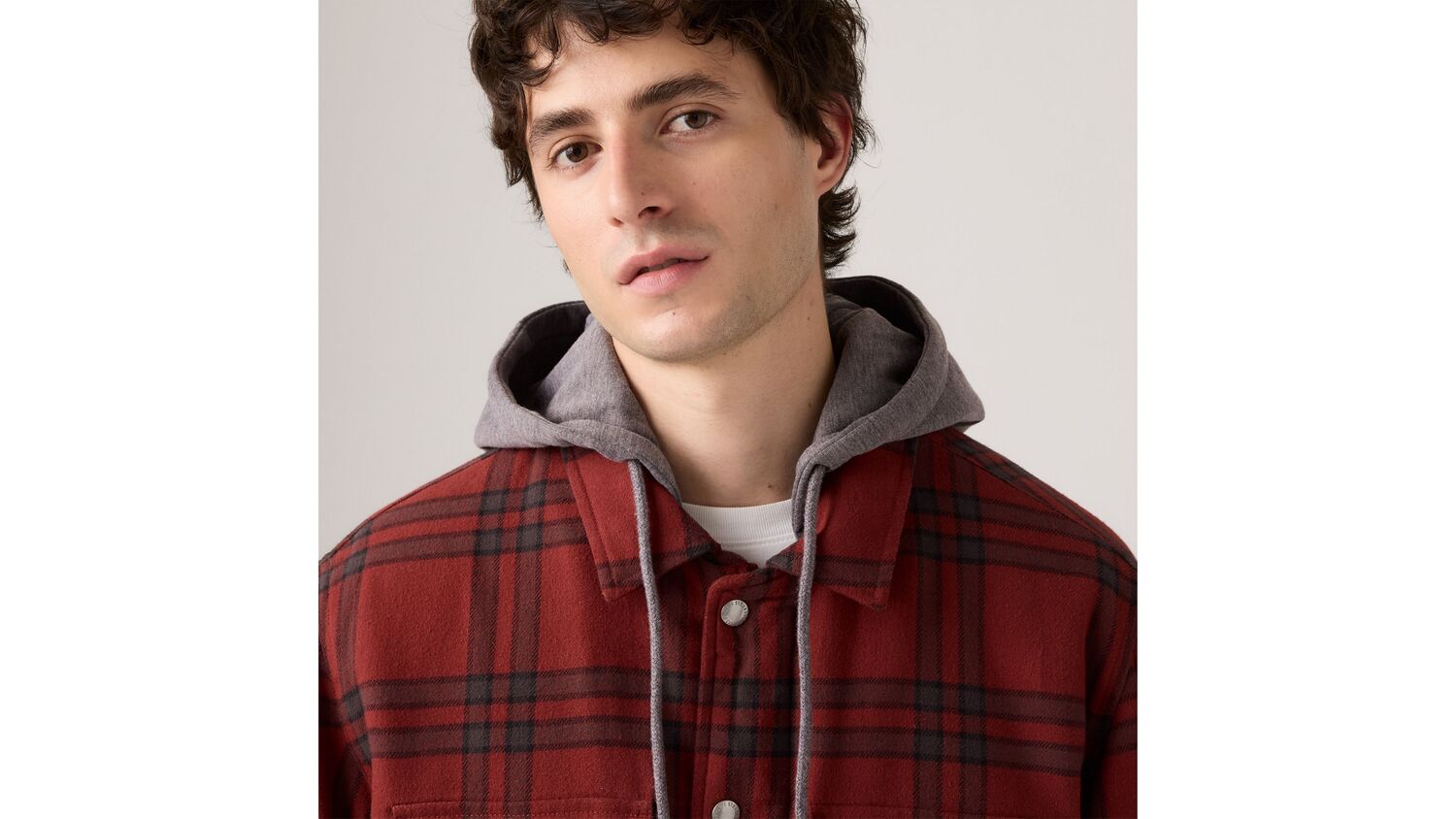 Фланелевая куртка Francisco Sherpa Levi's, Colt Plaid Russet Bracken - Brown — фото 4