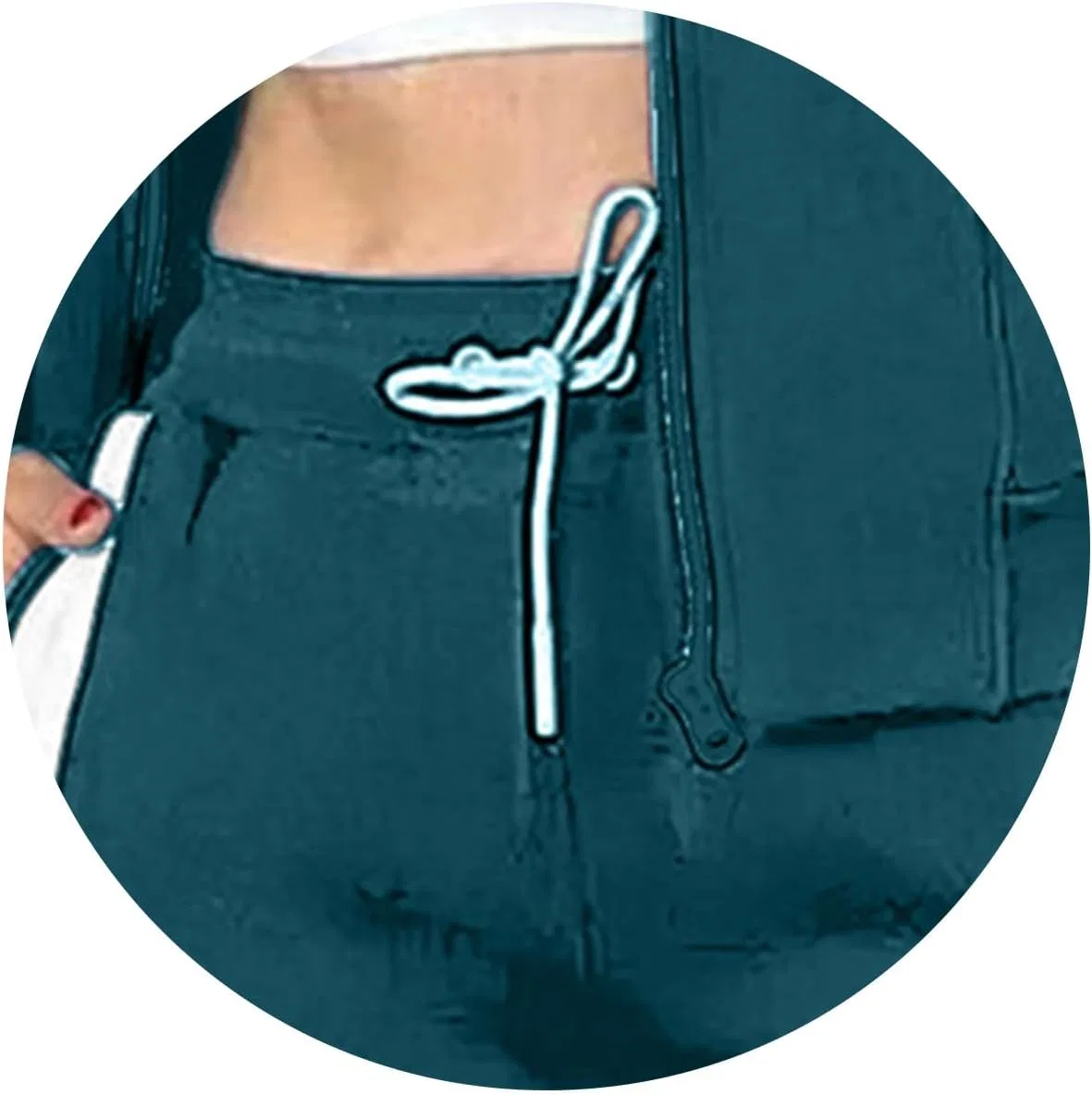 Спортивный костюм с контрастными полосками, бренд не указан, зелёный — фото 3