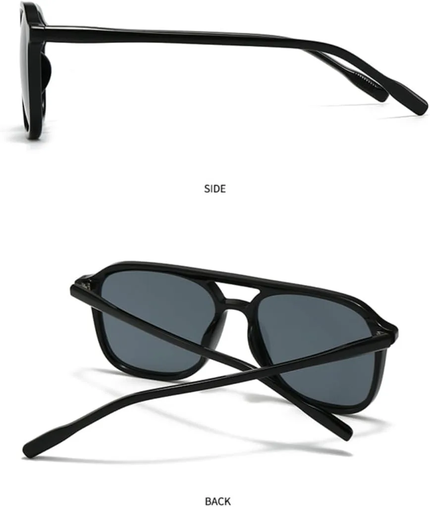 

Ретро-солнцезащитные очки с двойной перемычкой, квадратной формы, женские, модные, с леопардовым принтом, градиентные линзы, мужские, трендовые, UV400 UATXTAU, Green