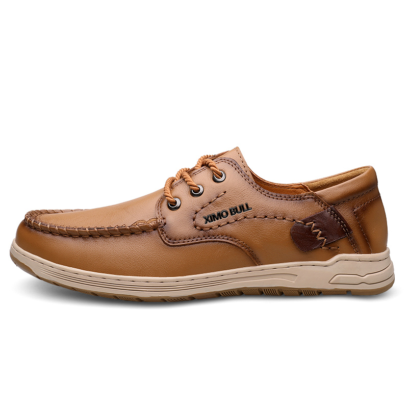 

XIMO BULL Мужские повседневные туфли мужские низкие черно-коричневые, цвет Brown