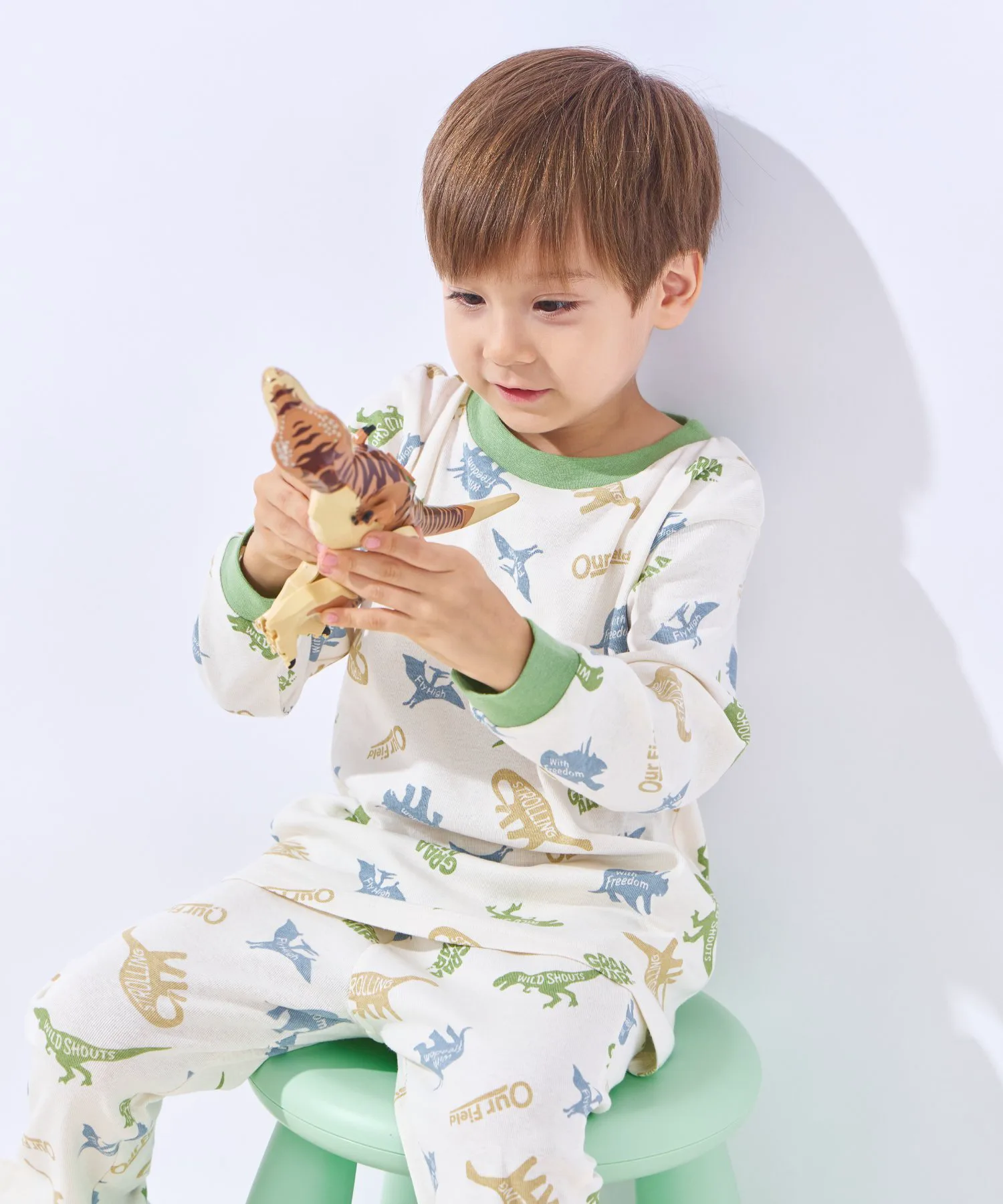Домашняя одежда для мальчиков Ever Closet, Beige Dinosaur