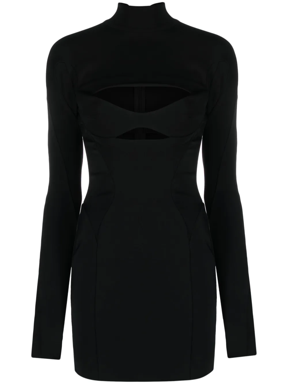 

Платье мини с вырезами Mugler, черный