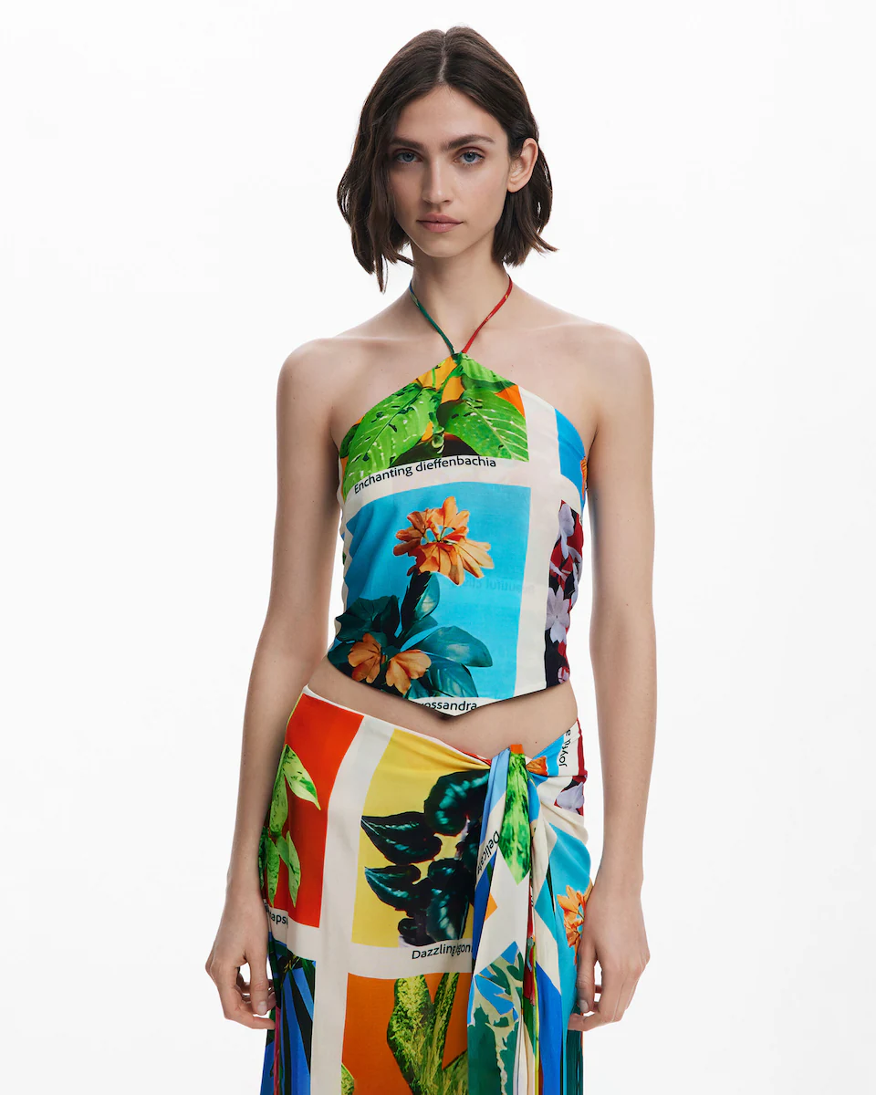 

Женский топ с узлом Tyler McGillivary Desigual, мультиколор