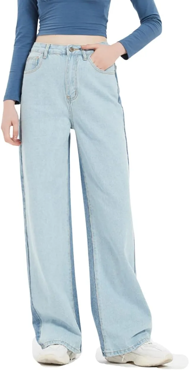 

Женские джинсы CHARTOU с потертостями и пэчворком