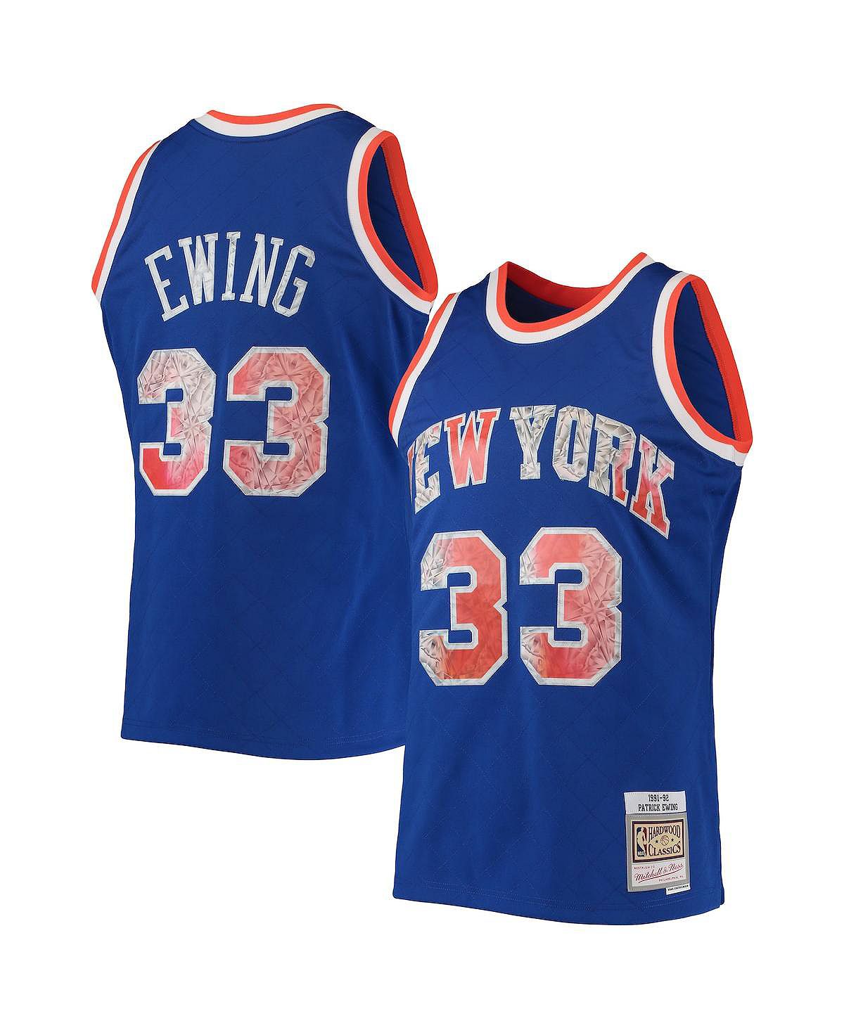 

Мужская синяя майка Патрика Юинга New York Knicks 1991-92 Hardwood Classics Diamond Swingman, посвященная 75-летнему юбилею Mitchell & Ness