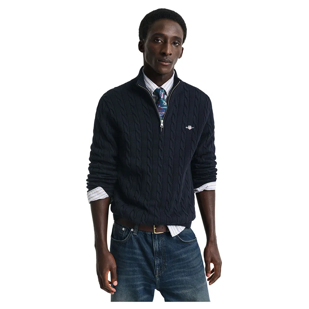 

Свитер Gant 8050603 half zip, синий