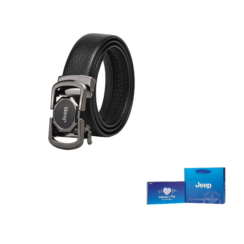 

Jeep Кожаный ремень мужской black 35cm