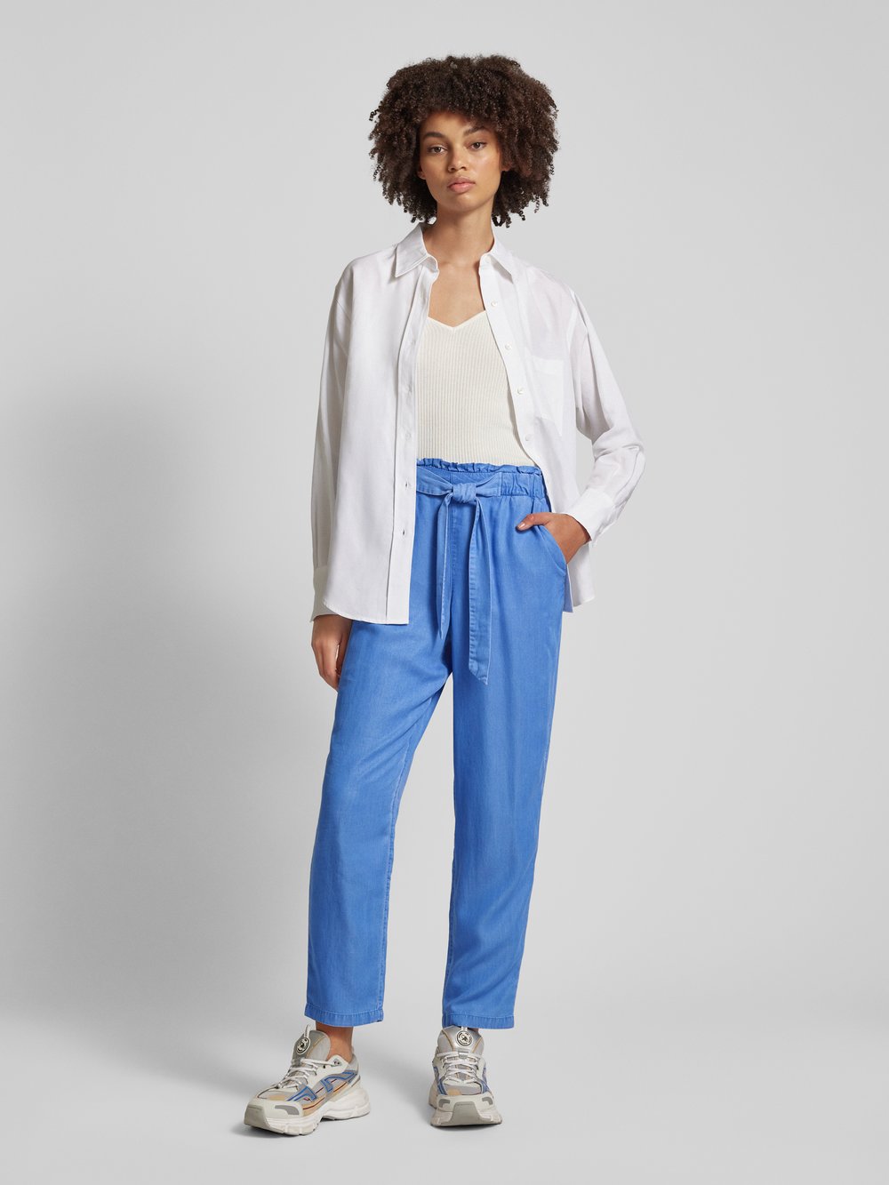 

Брюки из лиоцелла с завязывающимся поясом Tom Tailor Denim