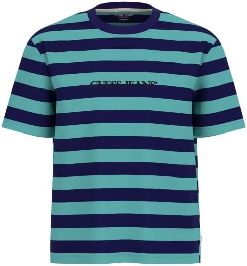 

Мужская повседневная футболка Guess GJ SS CN REG в полоску, цвет желтый