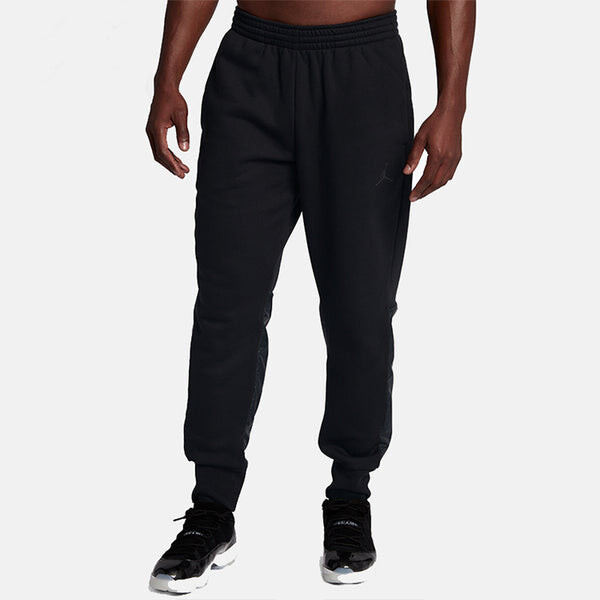 Спортивные штаны Air Jordan Sw Aj11 Hybrid Logo Loose Fleece Lined Bundle Feet Sports Pants Black, черный — фото 4