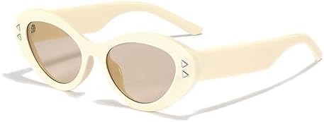 

Ретро-очки «кошачий глаз» для женщин и мужчин, классические винтажные солнцезащитные очки с защитой от УФ-излучения UV400 для использования на открытом воздухе MTZJH, Beige