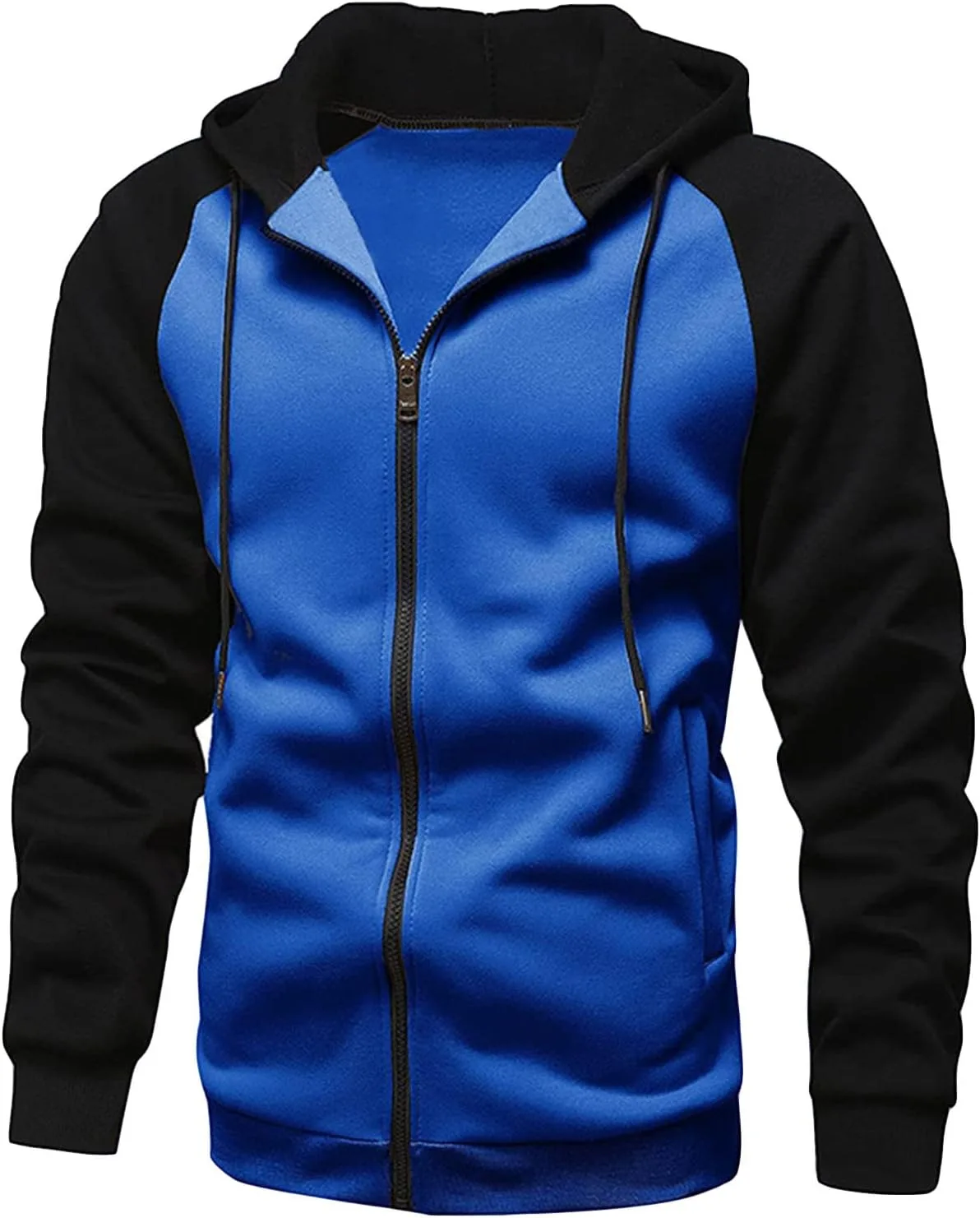 

Мужская повседневная хлопковая толстовка с капюшоном и молнией QOAAIE