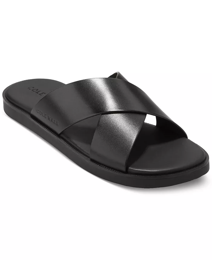 

Мужские сандалии-слипоны Nantucket Cross Strap Slide Cole Haan, черный