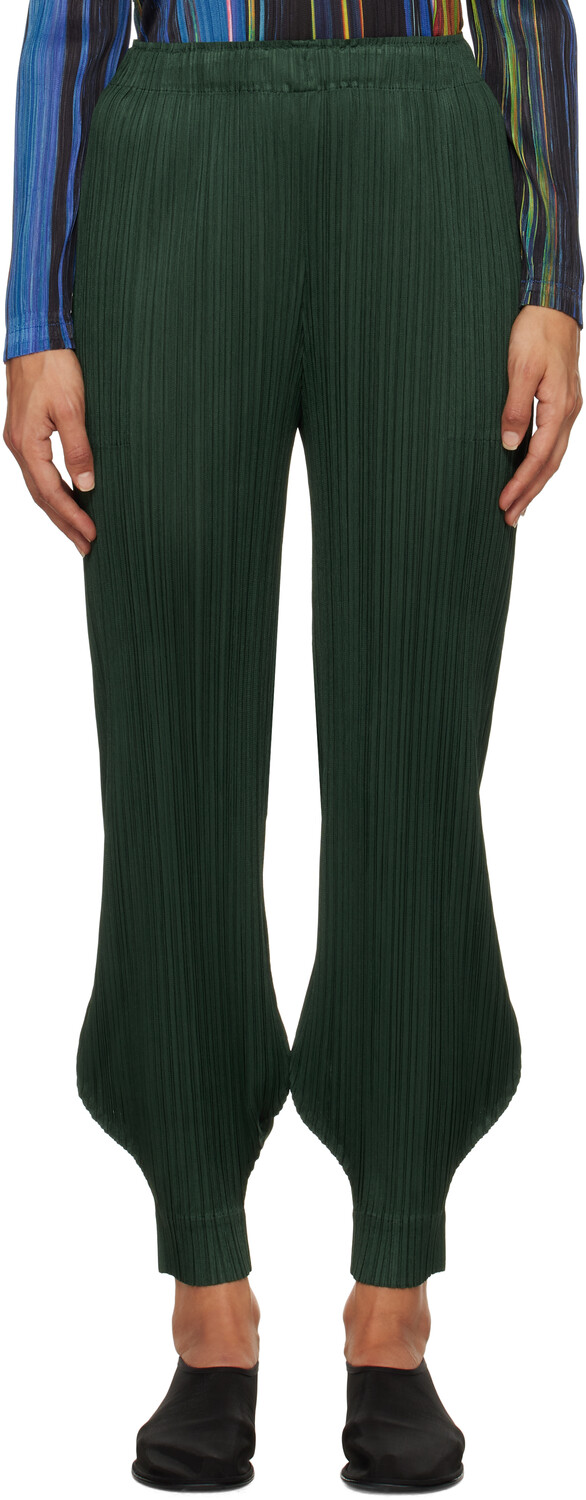 

Зеленые брюки Monthly Colors October PLEATS PLEASE ISSEY MIYAKE