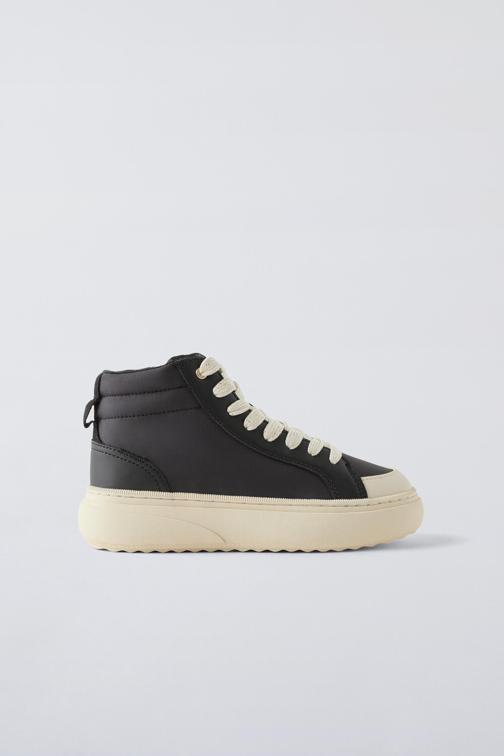Высокие кроссовки из ткани ZARA, черный