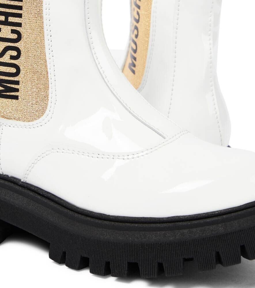 Ботинки из лакированной кожи с логотипом Moschino, разноцветный — фото 4