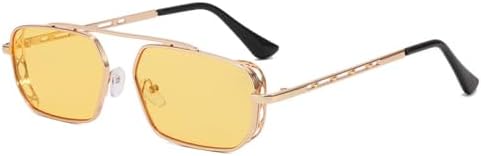 

Винтажные красные прямоугольные солнцезащитные очки 2027 года для женщин, розовые маленькие металлические мужские солнцезащитные очки, солнцезащитные очки UV400 MTZJH, C6