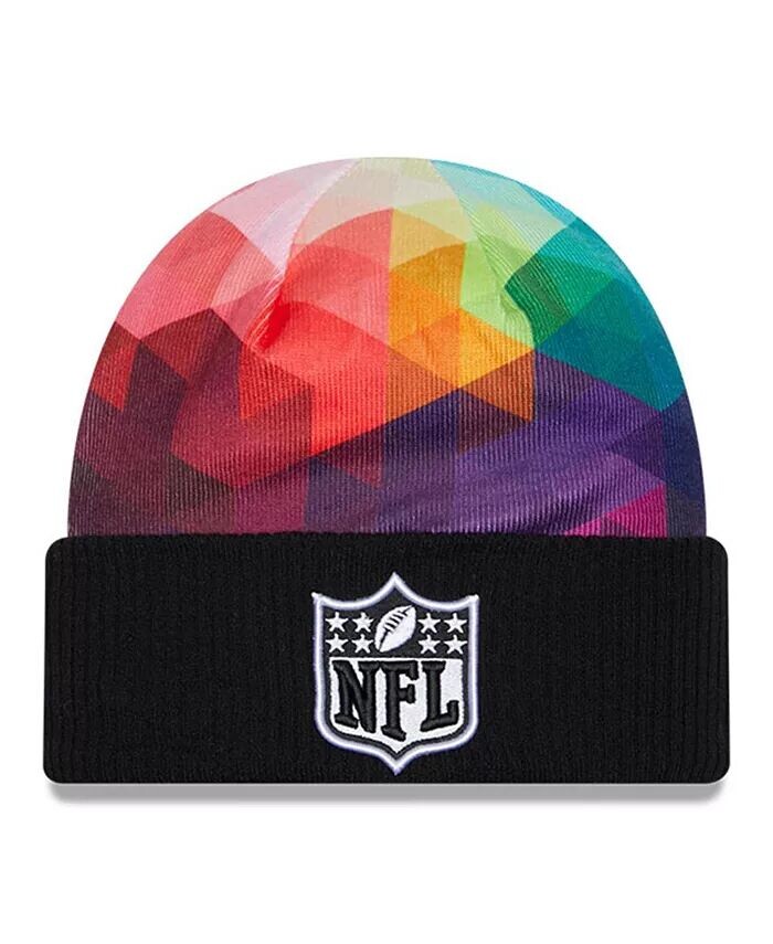

Мужская черная вязаная шапка с манжетами NFL Crucial Catch 2023 New Era, черный
