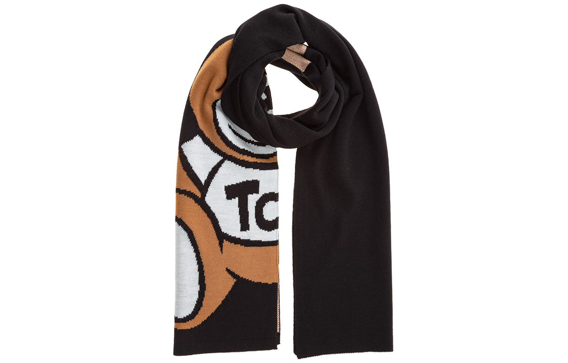 

MOSCHINO Вязаный шарф женский черный, Black