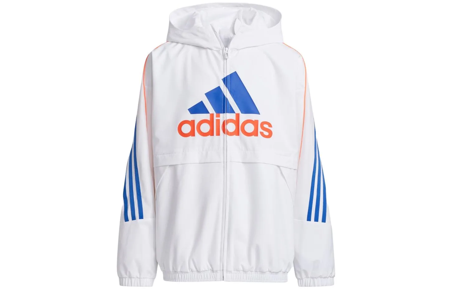 Детская куртка с капюшоном Adidas, White Cobalt Blue — фото 3