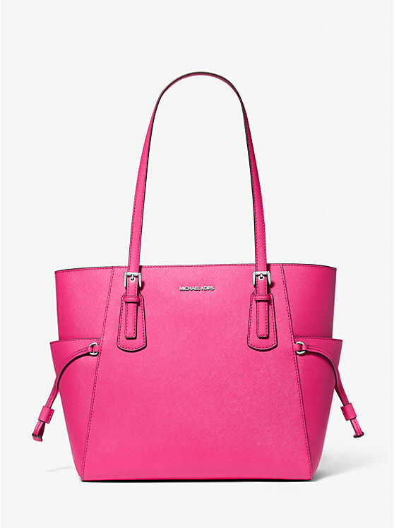 

Большая сумка-тоут Voyager из сафьяновой кожи Michael Kors, розовый