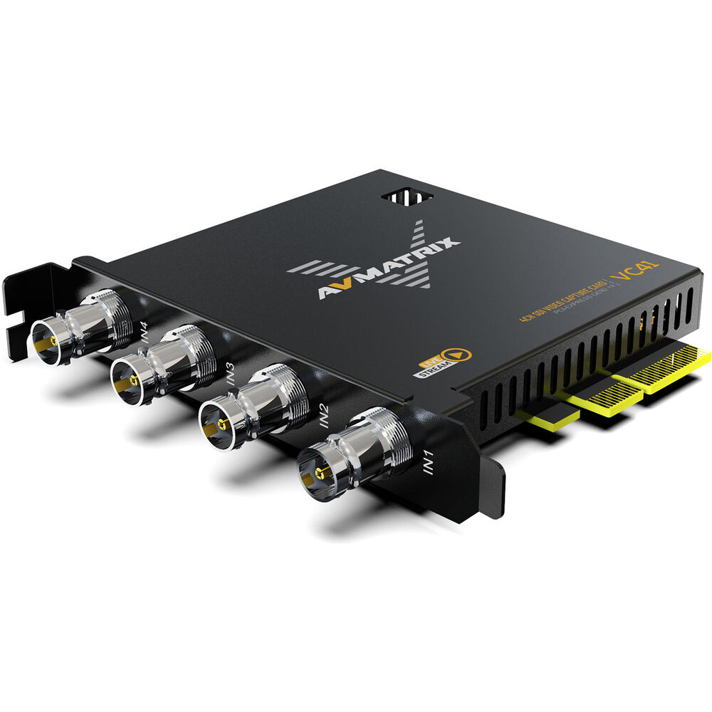 

Карта захвата AVMATRIX VC41 1080p 3G-SDI PCIe на 4 канала