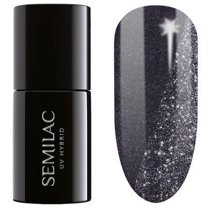 

УФ-лак для ногтей Semilac Hybrid 399 Dark & Spark 7 мл Коллекция Day & Night